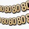 Big Dot of Happiness 80th Birthday Garland Banner Adult Black and Gold Birthday Backdrop 30 Feet of Cord 15 Double Sided Paper Number Age 80 Shapes